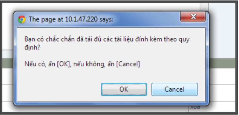 Bước 5: Chọn tài liệu đính kèm hồ sơ